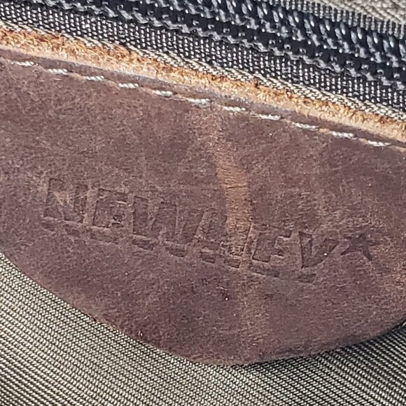 Newhey Attache Bag Canvas Zip Around Leather Strap Travel Toiletry Holder - Picture 9 of 10